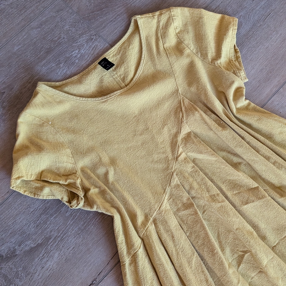 Yellow Short Sleeve Dress